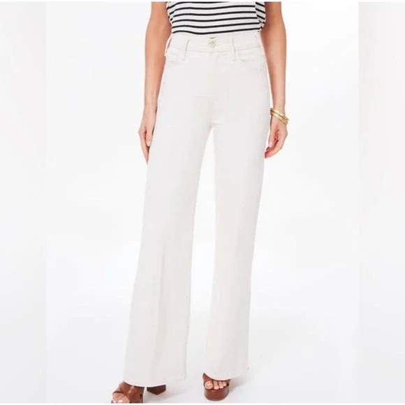 Mother Superior jeans The Hustler Roller Heel Act Natural 25 wide leg cream boho - Picture 1 of 9